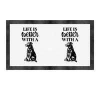 Azeeda 'Life is Better With A Dog Text' Pet Feeding Mat (PM00034862)