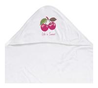 Azeeda 'Life is Sweet Cherries ' Baby Hooded Towel (HT00037030) | Soft Bath Wrap for Newborns, Infants, Swimming and Baby Gifts