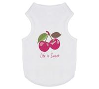Azeeda 'Life is Sweet Cherries ' Pet Dog/Cat T-Shirt, S (PT00162593)