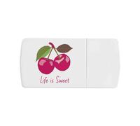 Azeeda 'Life is Sweet Cherries ' Pill Box with Tablet Splitter (PI00037049)