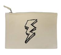 Azeeda 'Lightning Bolt Sketch' Canvas Clutch Bag/Accessory Case (CL00050216)