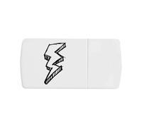 Azeeda 'Lightning Bolt Sketch' Pill Box with Tablet Splitter (PI00040620)