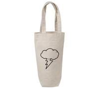Azeeda 'Lightning Cloud' Cotton Wine Bottle Gift/Travel Bag (BL00047665)