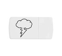Azeeda 'Lightning Cloud' Pill Box with Tablet Splitter (PI00041083)