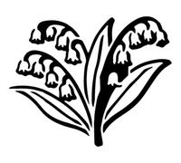 Azeeda 'Lily of The Valley Flower' Reusable Stencil - Durable Decorative Template for Painting and Spraying on Walls, Tiles, Wood, Fabric & Craft Projects - L (A4) (WS00062961)