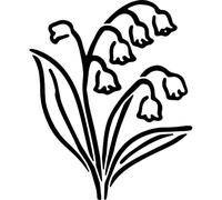 Azeeda 'Lily of The Valley Flower' Reusable Stencil - Durable Decorative Template for Painting and Spraying on Walls, Tiles, Wood, Fabric & Craft Projects - S (A6) (WS00070899)