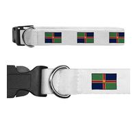 Azeeda 'Lincolnshire Flag' Dog Collar - White, L (PR00084254)