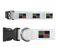 Azeeda 'Lincolnshire Flag' Dog Collar - White, S (PR00084253)