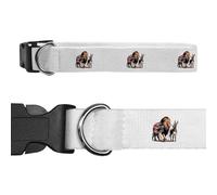 Azeeda 'Lion Led By Donkeys' Dog Collar - White, L (PR00083066)