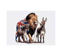 Azeeda 'Lion Led By Donkeys' Temporary Tattoo - A6 (TO00103307)