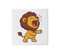 Azeeda 'Lion Roar' 108mm Square Ceramic Tile (TD00037404)