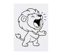 Azeeda 'Lion Roar' Temporary Tattoo - Water Resistant, Skin-Safe, Non-Toxic Transfer (TO00093097)