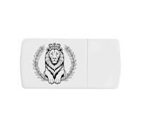 Azeeda 'Lion with Laurel Wreath' Pill Box with Tablet Splitter (PI00043614)