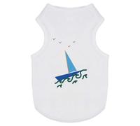 Azeeda 'Little Boat At Sea' Pet Dog/Cat T-Shirt, M (PT00188738)
