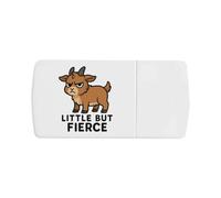 Azeeda 'Little But Fierce Goat' Pill Box with Tablet Splitter (PI00044539)