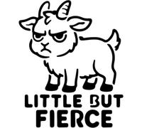 Azeeda 'Little But Fierce Goat' Reusable Stencil - Durable Decorative Template for Painting and Spraying on Walls, Tiles, Wood, Fabric & Craft Projects - L (A4) (WS00084332)