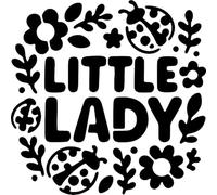 Azeeda 'Little Lady Bugs and Flowers' Reusable Stencil - Durable Decorative Template for Painting and Spraying on Walls, Tiles, Wood, Fabric & Craft Projects - S (A6) (WS00070594)