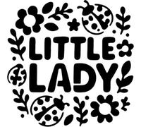 Azeeda 'Little Lady Bugs and Flowers' Reusable Stencil - Durable Decorative Template for Painting and Spraying on Walls, Tiles, Wood, Fabric & Craft Projects - L (A4) (WS00061455)