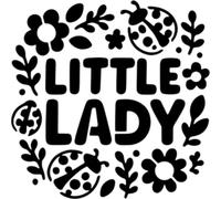 Azeeda 'Little Lady Bugs and Flowers' Reusable Stencil - Durable Decorative Template for Painting and Spraying on Walls, Tiles, Wood, Fabric & Craft Projects - M (A5) (WS00061456)