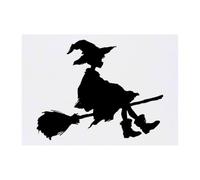 Azeeda 'Little Witch On Broom' Temporary Tattoo - A6 (TO00106043)