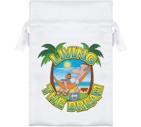 Azeeda 'Living The Dream' Satin Gift Bag - 15cm (SB00157692)