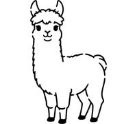 Azeeda 'Llama' Reusable Stencil - Durable Decorative Template for Painting and Spraying on Walls, Tiles, Wood, Fabric & Craft Projects - XXL (A2) (WS00082988)