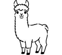 Azeeda 'Llama' Reusable Stencil - Durable Decorative Template for Painting and Spraying on Walls, Tiles, Wood, Fabric & Craft Projects - M (A5) (WS00082991)