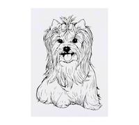 Azeeda 'Long Haired Yorkshire' Temporary Tattoo - A6 (TO00098051)