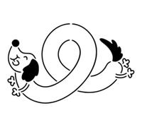 Azeeda 'Long Sausage Dog' Reusable Stencil - Durable Decorative Template for Painting and Spraying on Walls, Tiles, Wood, Fabric & Craft Projects - S (A6) (WS00066391)