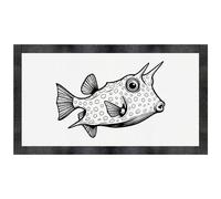 Azeeda 'Longhorn Cowfish' Pet Feeding Mat (PM00038932)
