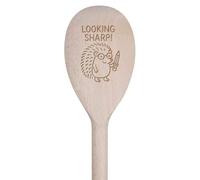 Azeeda 'Looking Sharp Hedgehog' Wooden Spoon - 30cm (SO00025600)