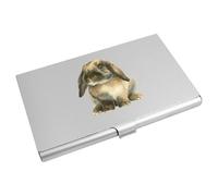 Azeeda 'Lop Eared Bunny Sitting' Business Card Holder/Credit Card Wallet (CH00053775)