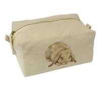 Azeeda 'Lop Eared Rabbit' Canvas Wash Bag/Makeup Case (CS00050885)