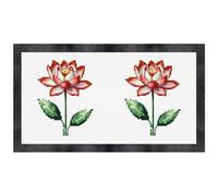 Azeeda 'Lotus Flower Pixel Art' Pet Feeding Mat (PM00035721)