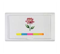 Azeeda 'Lotus Flower Pixel Art' Sticky Note Ruler Pad (ST00044672)