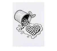 Azeeda 'Love Baked Beans' Temporary Tattoo - Water Resistant, Skin-Safe, Non-Toxic Transfer (TO00089985)