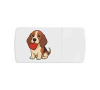 Azeeda 'Love Beagle' Pill Box with Tablet Splitter (PI00038641)