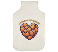 Azeeda 'Love Chicken Nuggets' Hot Water Bottle Cover (HW00052729)