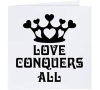 Azeeda 'Love Conquers All' Blank Greeting Card (GC00075301)