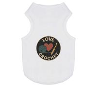 Azeeda 'Love Crochet' Pet Dog/Cat T-Shirt, L (PT00154591)