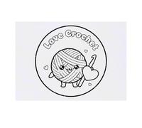 Azeeda 'Love Crochet' Temporary Tattoo - Water Resistant, Skin-Safe, Non-Toxic Transfer (TO00094123)