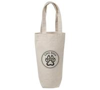 Azeeda 'Love Dogs Paw' Cotton Wine Bottle Gift/Travel Bag (BL00045940)