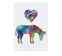 Azeeda 'Love Donkeys' Temporary Tattoo - Water Resistant, Skin-Safe, Non-Toxic Transfer (TO00093139)