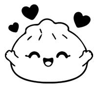Azeeda 'Love Dumpling' Unmounted Rubber Stamp - A7 (RS00070918)