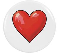 Azeeda 'Love Heart' Button/Lapel Badges (BB066773) | Pin Back Badges for Clothes, Bags, Accessories and Gifts