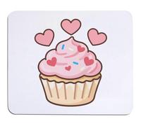 Azeeda 'Love Heart Cupcake' Mouse Mat/Desk Pad (MO00044522)