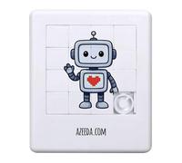 Azeeda 'Love Heart Robot' Sliding Puzzle (PZ00040259)