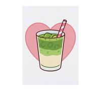 Azeeda 'Love Iced Matcha' Temporary Tattoo - Water Resistant, Skin-Safe, Non-Toxic Transfer (TO00102951)