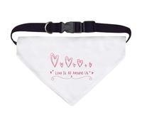 Azeeda 'Love Is All Around Us' Pet Bandana - White, L (PD00083854)