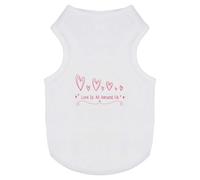 Azeeda 'Love Is All Around Us' Pet Dog/Cat T-Shirt, M (PT00191238)